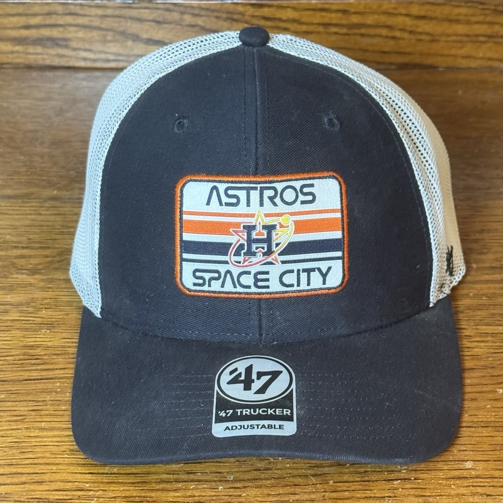 47 Brand Houston Astros Trucker Hat OSFA Navy White Mesh Snapback New NWOT